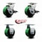 Service Caster Tool Box Caster Wheel Set 4'' Green Poly on Cast Iron Swivel Casters, 4PK TOOL-SCC-20S420-PUB-GB-TLB-2-R-2 - alternate 5